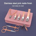 Manicure Set Personal Care, Nail Clipper Kit, Professional Nail Clipper Pedicure Set, Nail Tools with Luxurious Travel Case, Gifts for Men Women Family Friend, 31 Pieces (Pink)