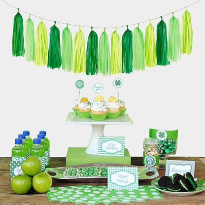 Green Party Decorations Tissue Pom-Poms - Image 6