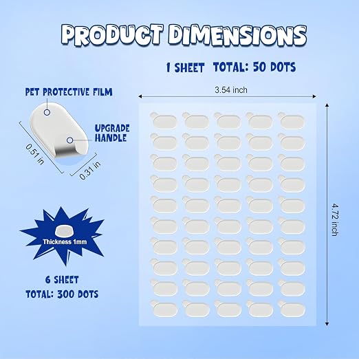 300Pcs Double Sided Sticky Tack - Image 2