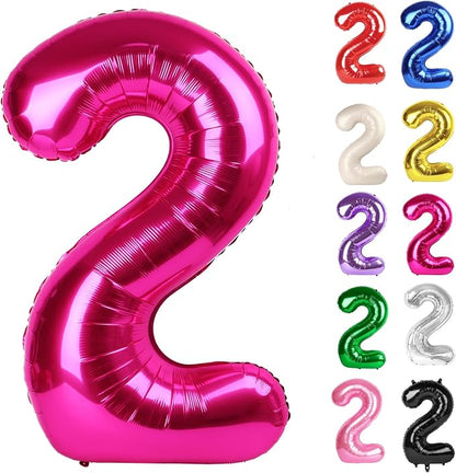 Hot Pink Number 2 Balloon 40 Inch by IWERP