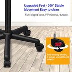 Salon Tray on Wheels- Adjustable Salon Service Rolling Tray Suitable for Mayo Stand,Tattoo Tray and Dentist Tray(Black)