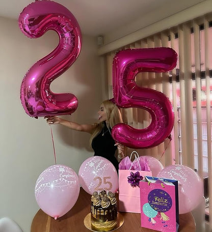 Hot Pink 25 Balloon - Image 3