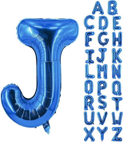Letter Balloons 40 Inch Blue Giant Alphabet Balloons Letter J | Foil Mylar Big by YUNSHANGMO