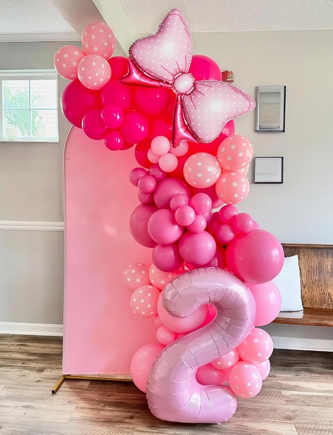Pink Mouse Balloon Garland Arch Kit, Girls Birthday Decorations | 124 Pcs Hot - Image 6