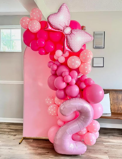 Pink Mouse Balloon Garland Arch Kit, Girls Birthday Decorations | 124 Pcs Hot - Image 6