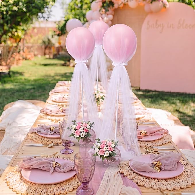 6 Set Pink Baby Shower Centerpieces - Image 7