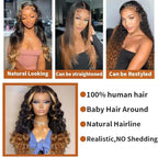 250% Density 13x6 Lace Front Wigs Human Hair Pre Plucked Body Wave HD Transparent Ombre Lace Front Wigs Glueless Wigs Human Hair 13x6 Balayage Wigs Human Hair Wigs 1B30 For Women 28inch