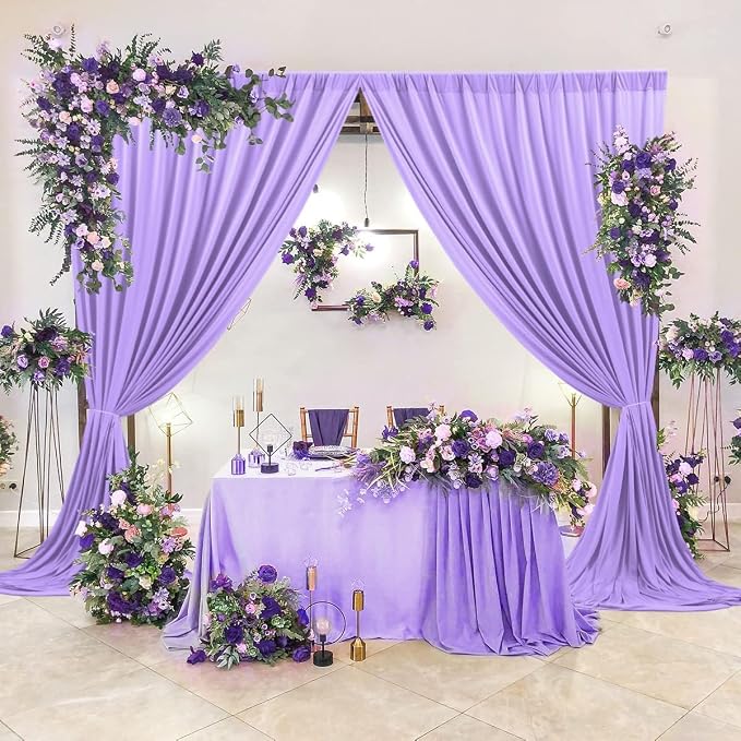 AK TRADING CO. 10 feet x 10 feet Polyester Backdrop Drapes Curtains Panels - Image 4