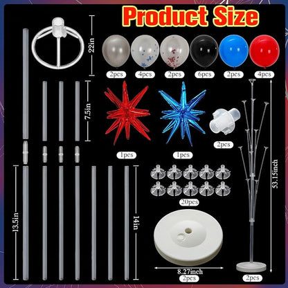 Gejoy 2 Sets 62" Large Hero Theme Balloon Tower Stand Kit, Entire Balloon - Image 2