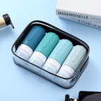 Travel Bottles for Toiletries, Tsa Approved 2oz Travel size Bottles, BPA Free Leak Proof Travels Toiletry Containers, Traveler Accessories with Toiletry Bag for Shampoo Liquid (4 Pack)