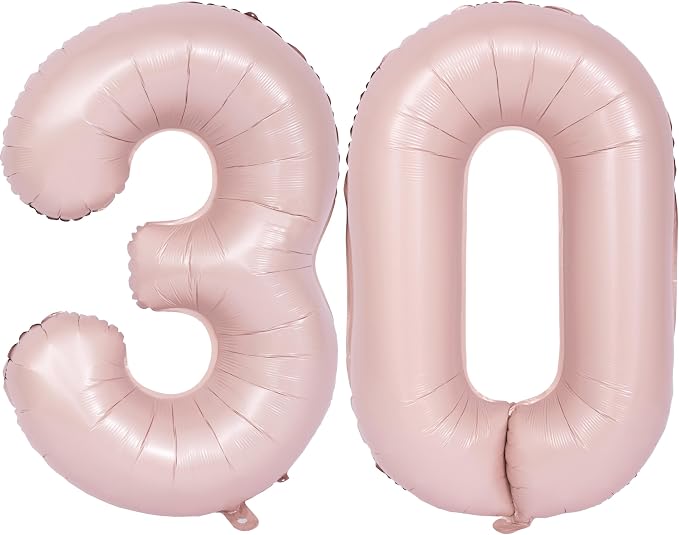 40 In Matte Pink Number Balloons Helium Foil Mylar Balloon Party Digital 30 | by Exquisitehighqualitypartydecorationstomeetyoureveryneed%EF%BC%81