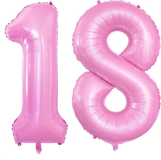 Number 18 Balloons for 18th Birthday Sweet 18 Party Decorations, 42 Inch Jumbo by GOER
