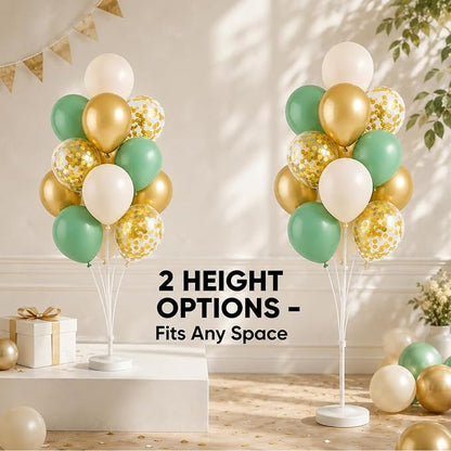 Sage Green Gold Balloon Column Stand Kit - Image 3