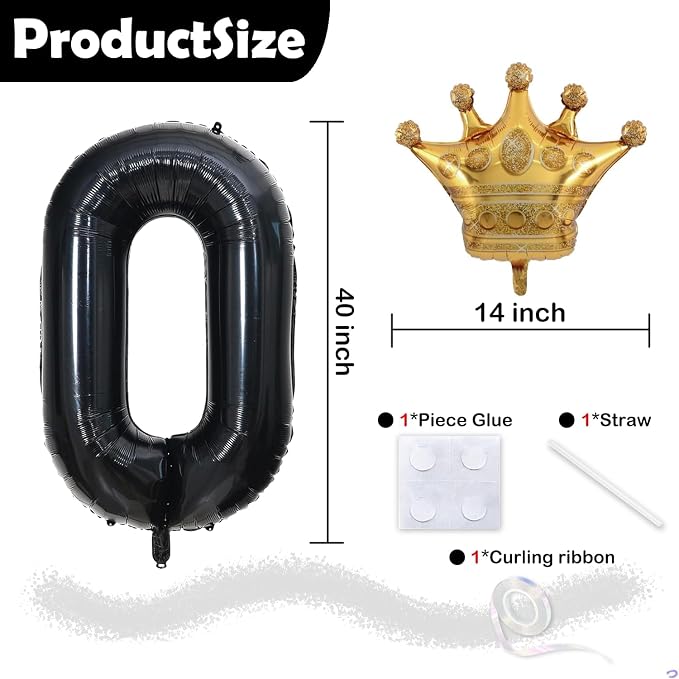 40 inch Large Black 78 Balloon Number - Image 2