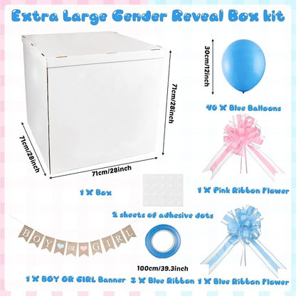 28in Giant Gender Reveal Gift Box - Image 2