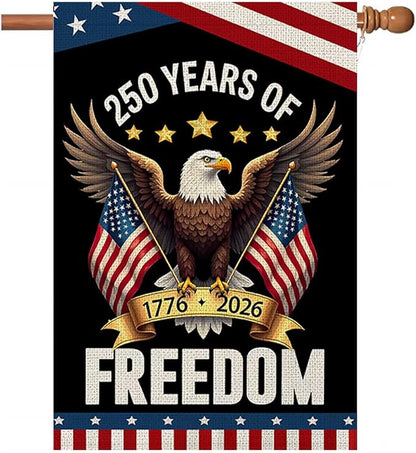 250 year anniversary Garden Flag, 250th birthday Freedom Patriotic Banner by WENWELLHOME