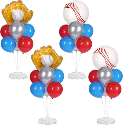 4 Sets Baseball Party Balloons Stand Kit by Naozinebi