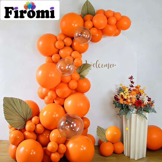 Firomi Thicken Latex Orange Balloons 12-inch 100 Pack - Image 3