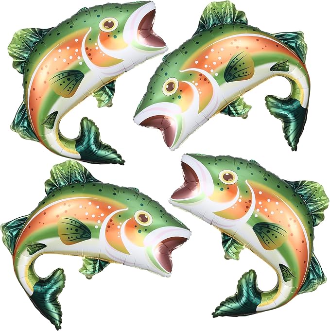 Rainbow Trout Fish Balloons for O-fishally One Fishing Themed Party Decor | by GIHOO