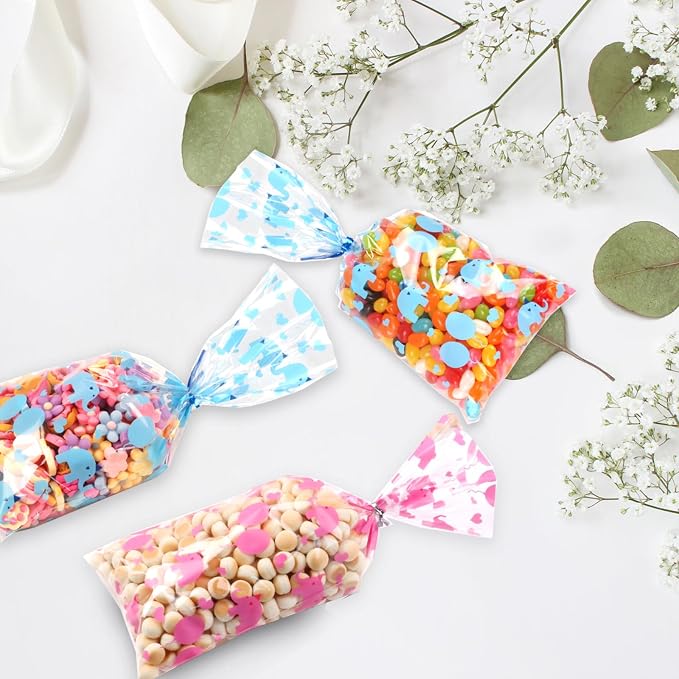 100 Pcs 5"X11" Gift Wrap Cello Cellophane Treat Bags Clear Candy Cookie Plastic - Image 4