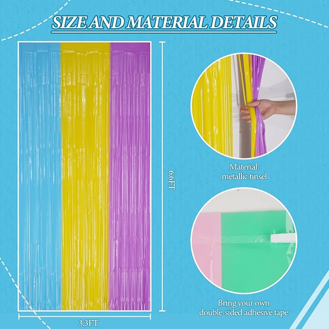 DECOCKRAT 2 Pack Foil Fringe Backdrop - Image 2