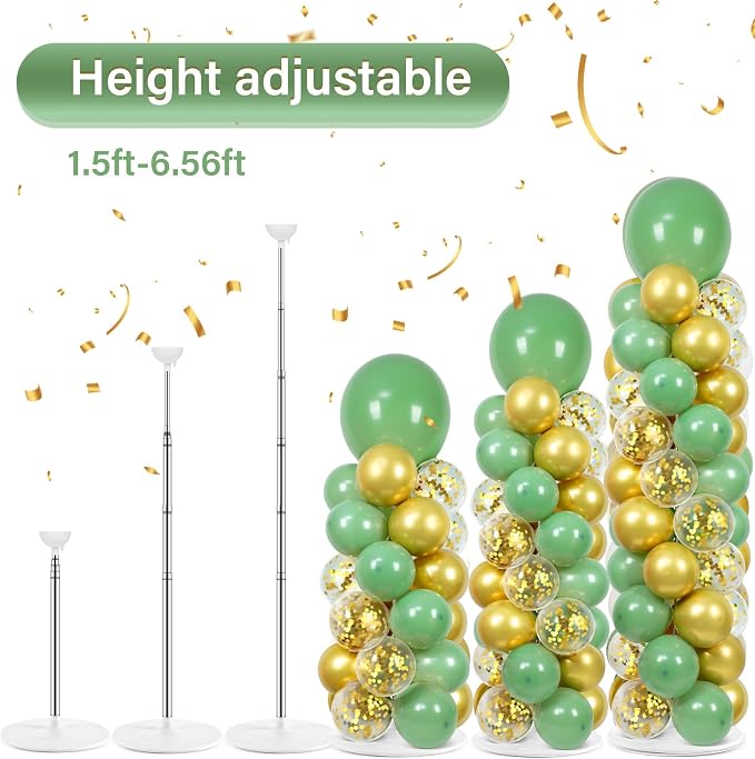 2 Sets Sage Green Balloon Column Stand Kit - Image 4