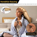 Hair Dryer Bonnet Attachment: Upgraded Extra Large Hooded Dryer Adjustable Hair Dryer Caps - Easy to Use for Natural Curly Textured Hair Care Styling Fast Drying - Gold
