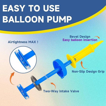 SUSWIM Balloon Pump Handheld Two-Way Dual Action, Double-Way Air Intake - Image 4