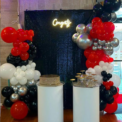 Red and Black Balloons Arch Kit - Image 5