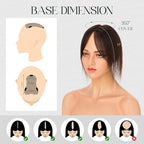 Hairro Human Hair Toppers For Women Lace Base Remy Topper Hair Pieces No Bangs Clip On Topper Handmade Wiglet Hair Extensions For Hair Loss 11 Inches 21g #02 Dark Brown