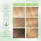Blonde Brown Hair Dye Shampoo 3-in-1, Instant Natural Hair Color Shampoo Champu Para Canas Mujer, Lasting 3-4 Weeks & Easy to Use & All Hair Types & Root Touch Up, 500ml