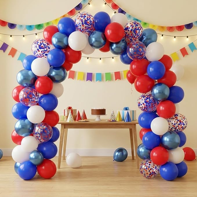 Red White and Blue Balloon Arch Kit - Image 5