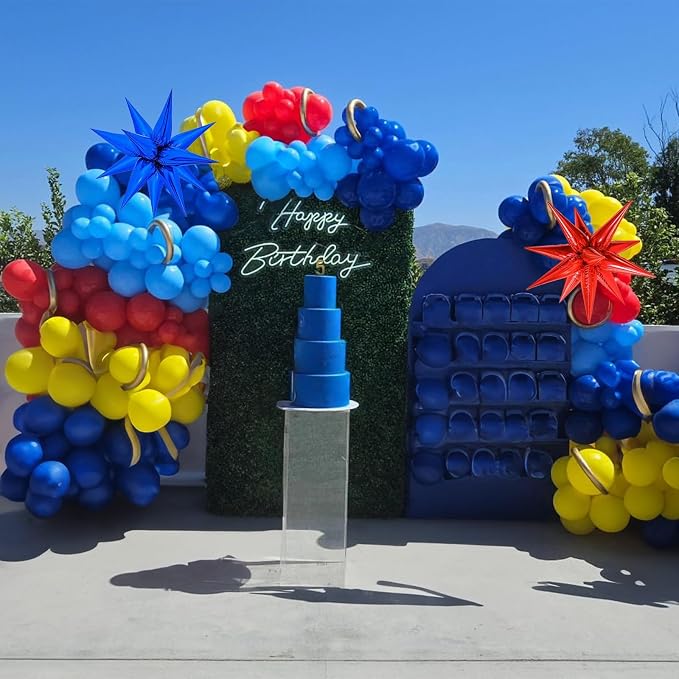 Red Blue Yellow Balloon Arch Kit - Image 5