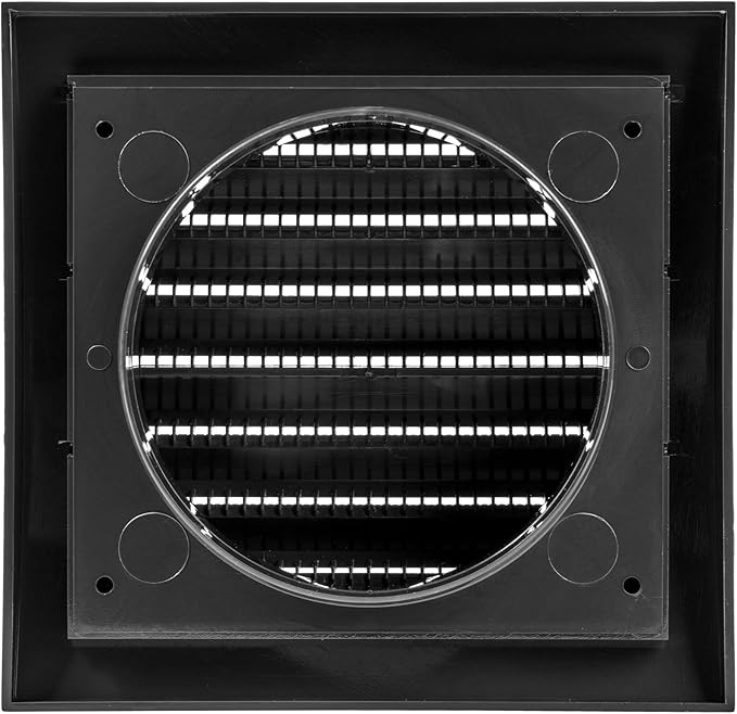 Repa Market 4 Inch White Dryer Vent Hood/Duct Cover for Walls or Ceiling/ABS Plastic Louvered Air Grille with Built-In Mesh Screen/Exhaust and Dryer Vent Covers for Indoor & Outdoor Use
