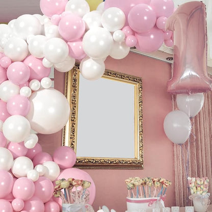 110pcs Pink and Pearl White Balloons Garland Arch Kit, 18/12/10/5 Inch | Pastel - Image 4