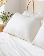 Cozy Earth Standard Pillowcases Set of 2 - Made of 100% Viscose from Bamboo, Ultra-Soft & Luxury, Woven from Naturally Breathable & Lightweight Fabric - White