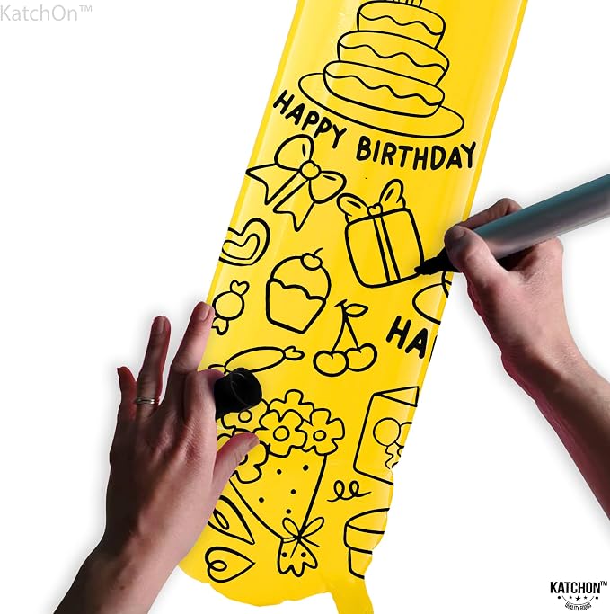 KatchOn, Giant Yellow Number 7 Balloon - Image 5