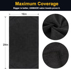 Salon Towels 48 Pack, Microfiber Barber Towel Bulk,(16x29 inches) Fast Drying Hair Towels Super Soft Black Hnad Towels for Gym, Salon, Bath, Spa Use and Home Hair Care(Not Bleach Proof)