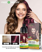 Combo Pack - Herbishh Hair Color Shampoo for Gray Hair + Argan Intense Hair Mask - Hair Dye Colors in Minutes - Long-lasting - 500 Ml - Stimulates Dry, Frizzy Hair (Wine Red)