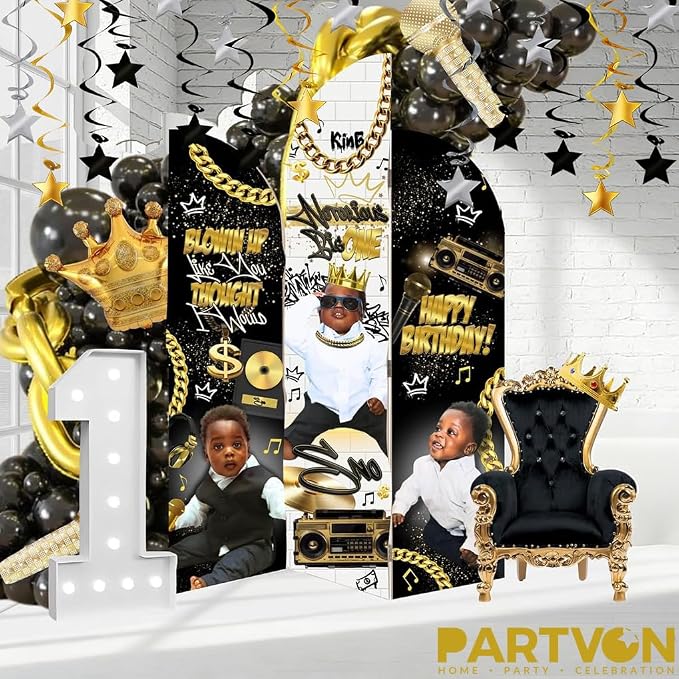 Gold Black Silver Star Hanging Swirl Decorations - Image 5