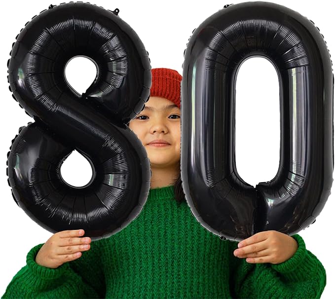 Number Balloons Black Party Balloon - Image 4