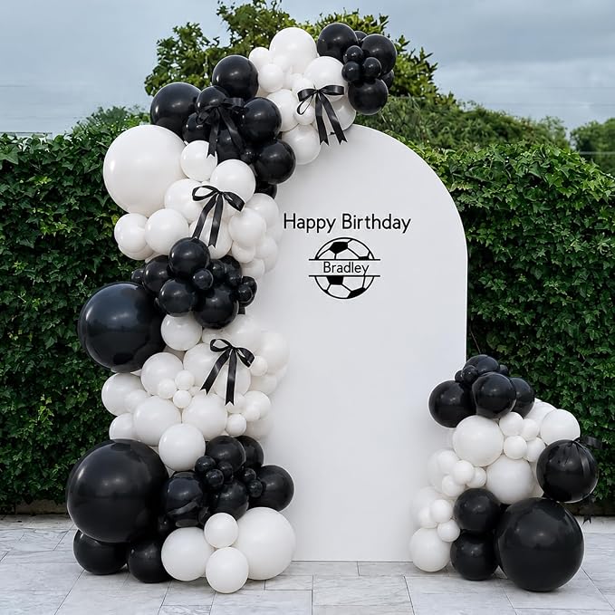 Black and White Balloon Arch Kit - Image 7