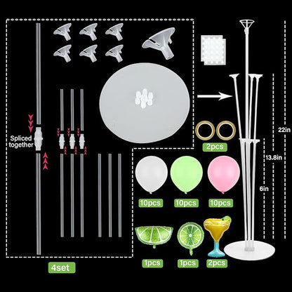 4 Sets Margarita and Lime Balloons Stand Kit - Image 2
