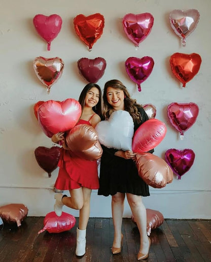 Rose Gold & Pink Heart Balloons - Image 4