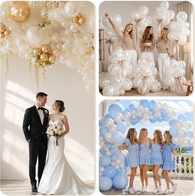 Pearl White Balloons - Image 7