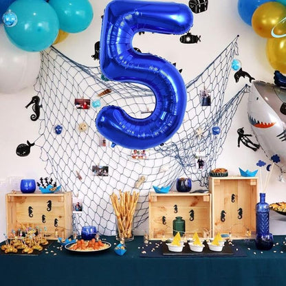 TONIFUL 40 Inch Navy Blue Number 5 Balloons Large Foil 5th Birthday Decor | - Image 3