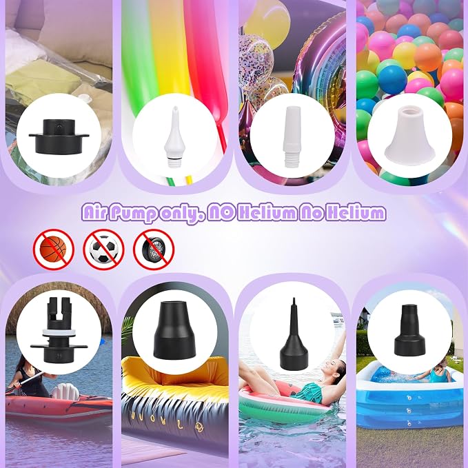Electric Balloon Pump, Portable Electric Balloon Blower Machine Balloon Air - Image 4