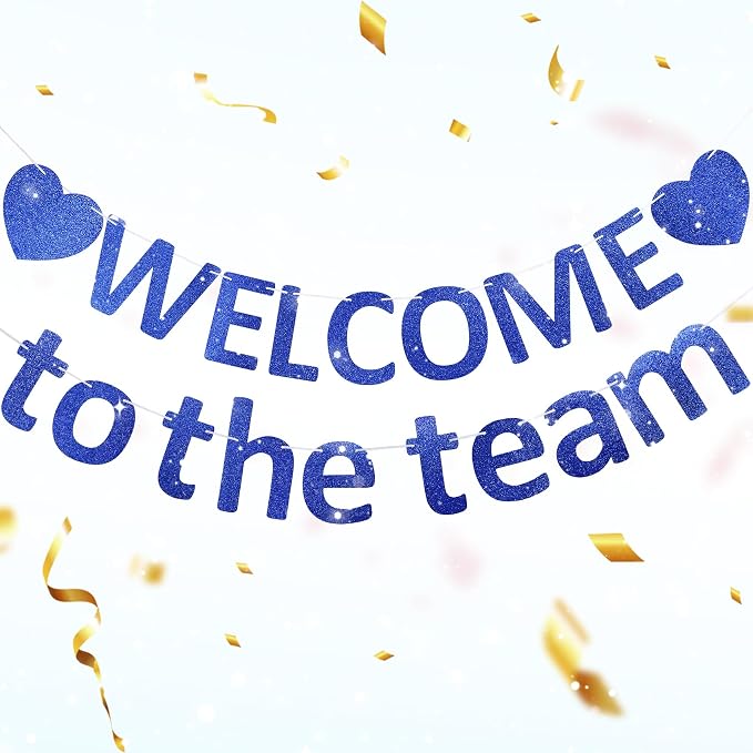 Pre-Strung Glitter Welcome to the Team Banner Welcome Banner Welcome Decorations by Unknown
