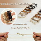 12 Packs Knotted Hair Ties – Hair Elastic Ponytail Holders for Women – No Damage Hair Bands for Thick Hair in Earthy Colors