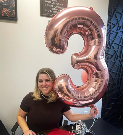 Rose Gold Number 0 Balloon 40 Inch, 0th Birthday Decorations Men Women | Foil - Image 8